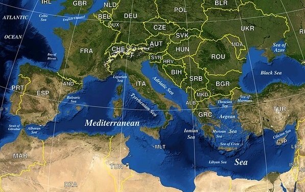 map of Mediterranean