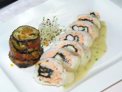 Fish roll with Parmiggiana